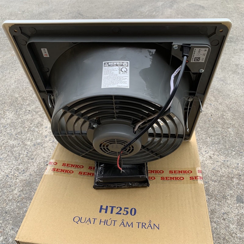 Quạt Hút Trần Senko HT250 (40W) FREESHIP Quạt Hút Âm Trần Hút 1 chiều