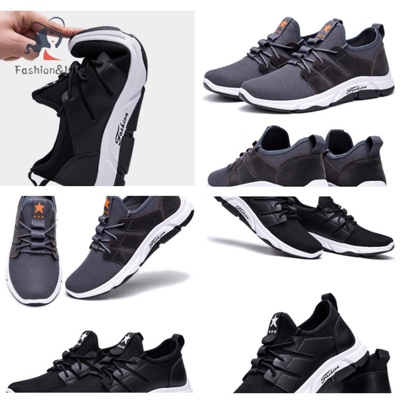 ✨F&L✨ Mens Casual Mesh Splice Sneakers Soft Lightweight Breathable Athletic Running Walking Shoes