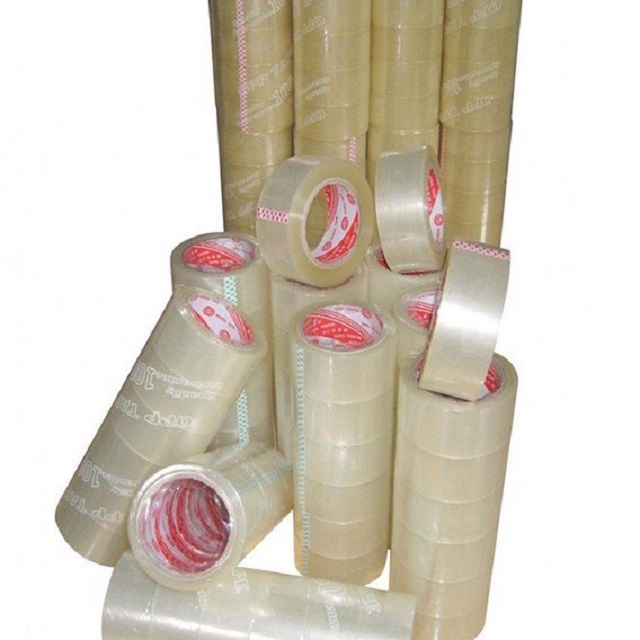 1 cây Băng keo trong 100y ( 6 cuộn) 1.1 kg siêu dính để dán giấy, thùng carton