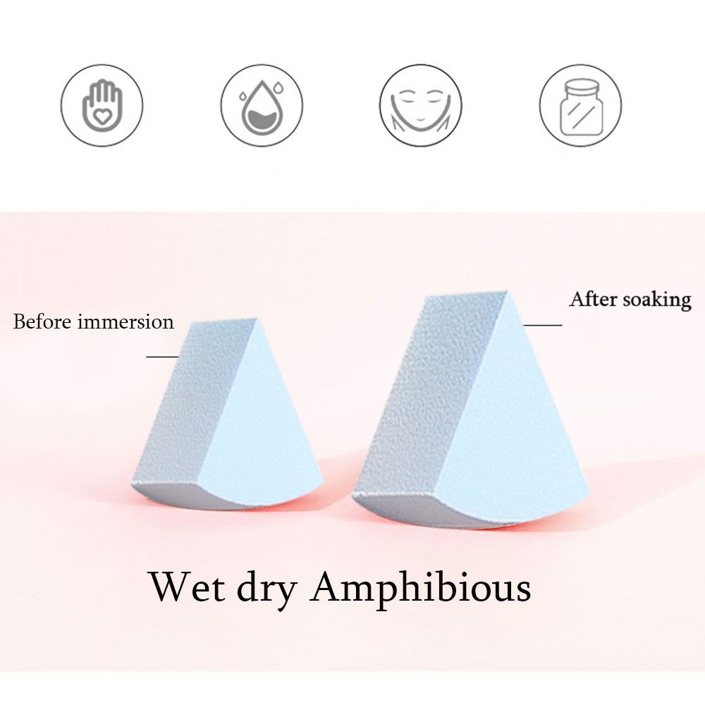 [Hàng mới về] Bộ 12 Mút Trang Điểm Mềm Mại Hình Quạt Tam Giác Đa Năng Chất Lượng Cao