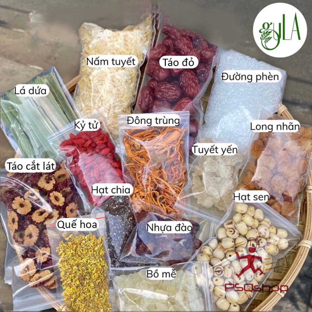 Chè dưỡng nhan tuyết yến 14 vị 500gr nấu được 25-30 chén