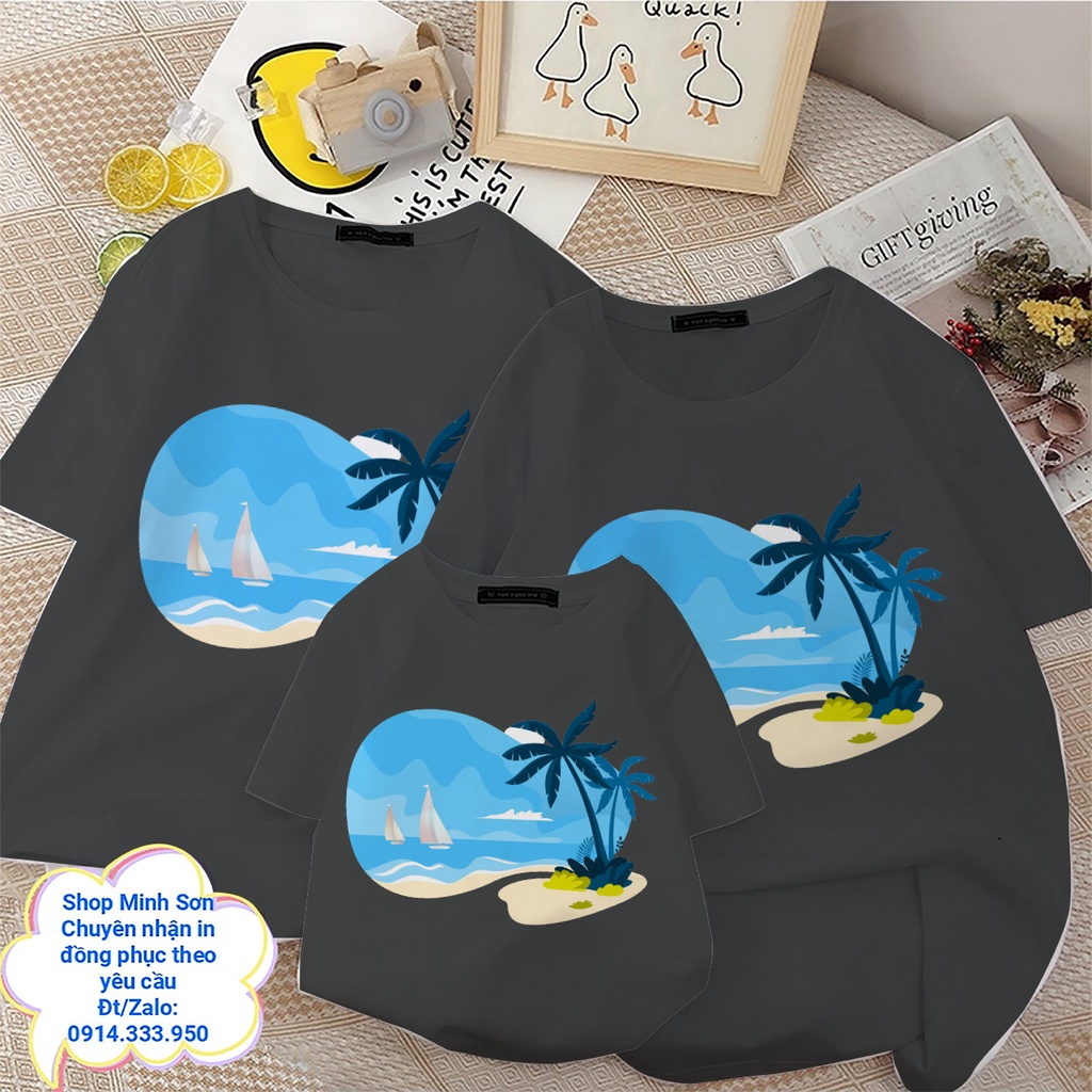 🏖⛵🏖VIDEO ÁO GIA ĐÌNH THUYỀN VÀ BIỂN, ÁO ĐI BIỂN CHẤT COTTON LOẠI 1 ĐỦ MÀU ĐỦ SIZE