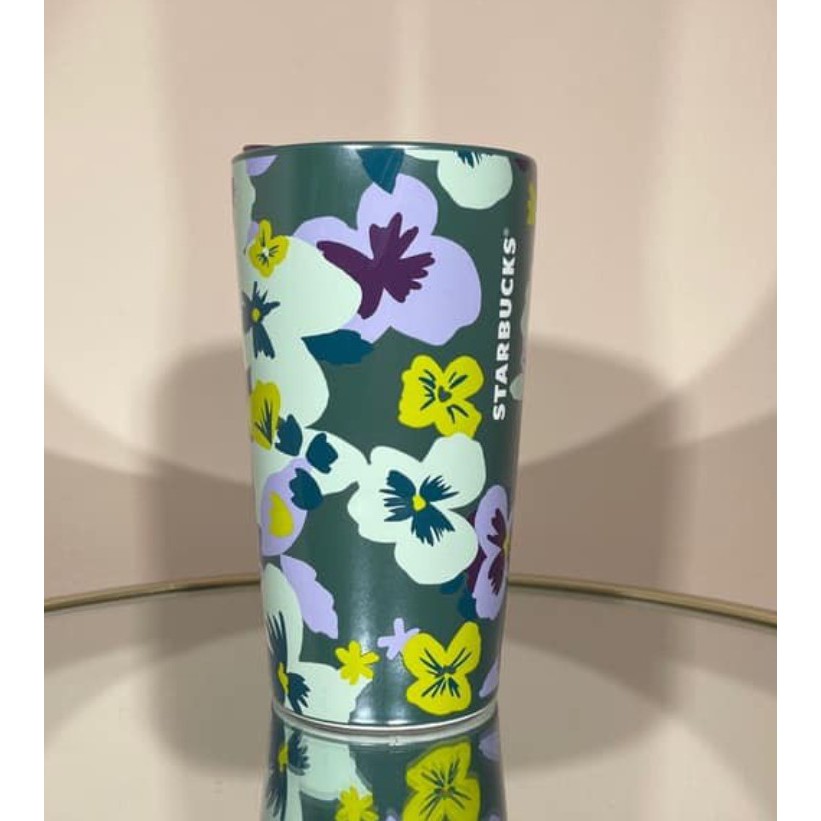 Cốc giữ nhiệt STARBUCKS Pansies Floral Valentine Winter 2021 335ml