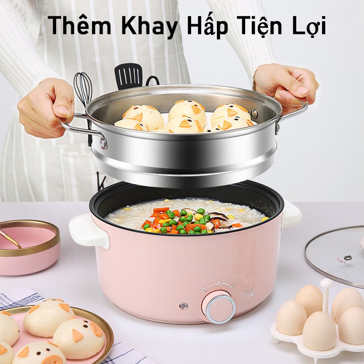 Nồi lẩu điện LOTOR 3L chống dính cao cấp, tự động ngắt khi đạt đủ nhiệt độ