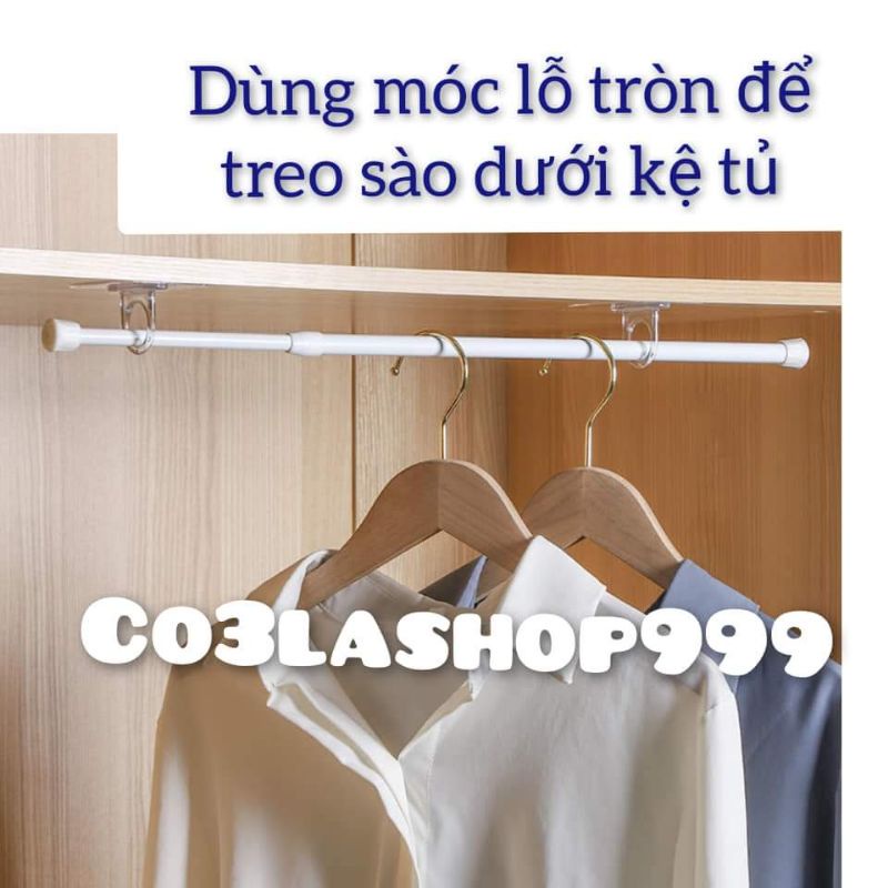 Set 2 Móc lỗ tròn dùng để treo sào đồ, vật dụng gia đình