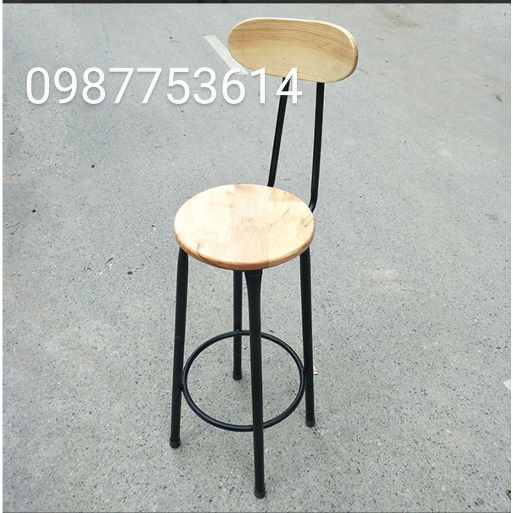 Ghế Quầy Bar-Ghế Quầy Thu Ngân (Gỗ Cao Su 100%) Thường Dùng Cho Các Quán Nước, Trà Sữa,Quán Bar -TABLESS