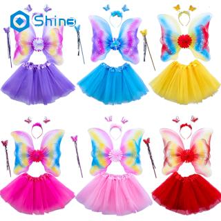 Bộ cánh bướm có gắn đèn LED và cánh thiên thần cho bé gái