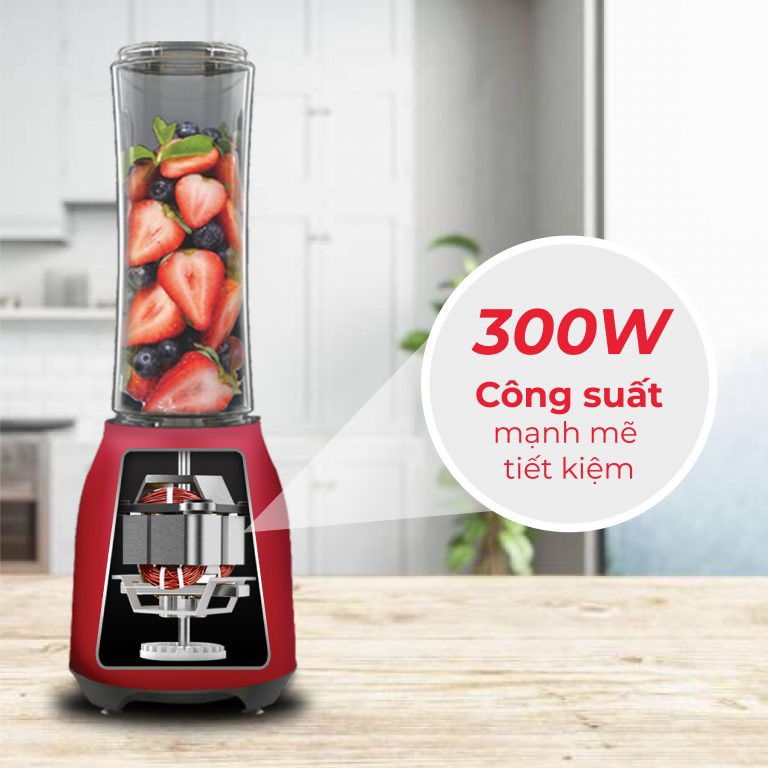 [Hàng Chính Hãng]Máy xay sinh tố Rapido RB-300M -Thiết kế 2 trong 1 Vừa Làm Bình Xay Vừa  Làm Bình Đựng Nước Di Động-