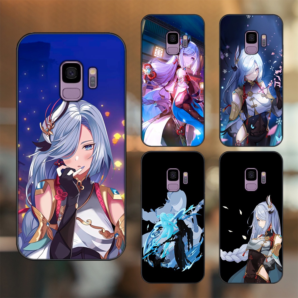 Ốp lưng Samsung S9 viền đen in hình Shenhe Genshin Impact