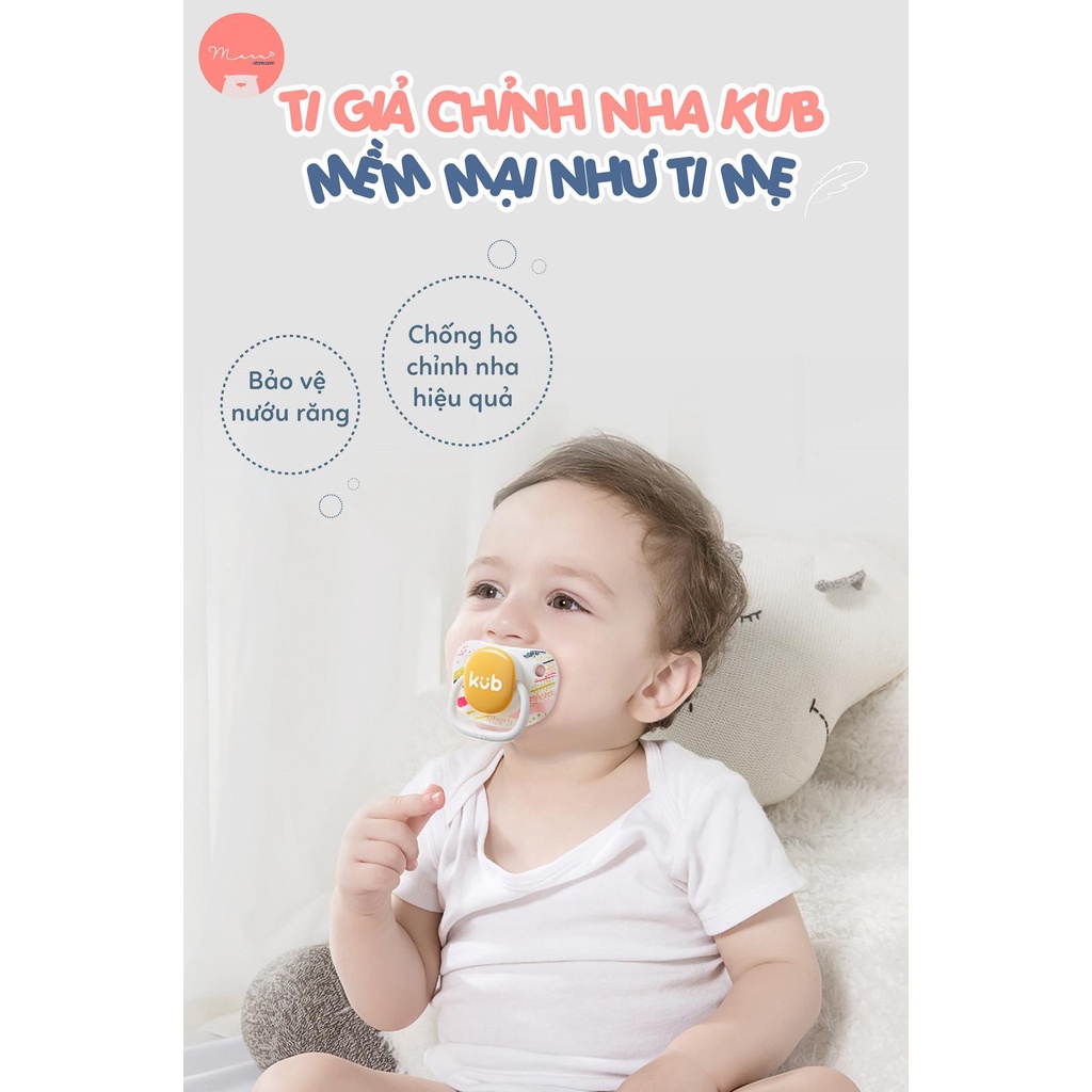 [Rẻ vô địch] Ti giả dạng dẹt chỉnh nha (có nắp) nhựa tritan mềm của KUB