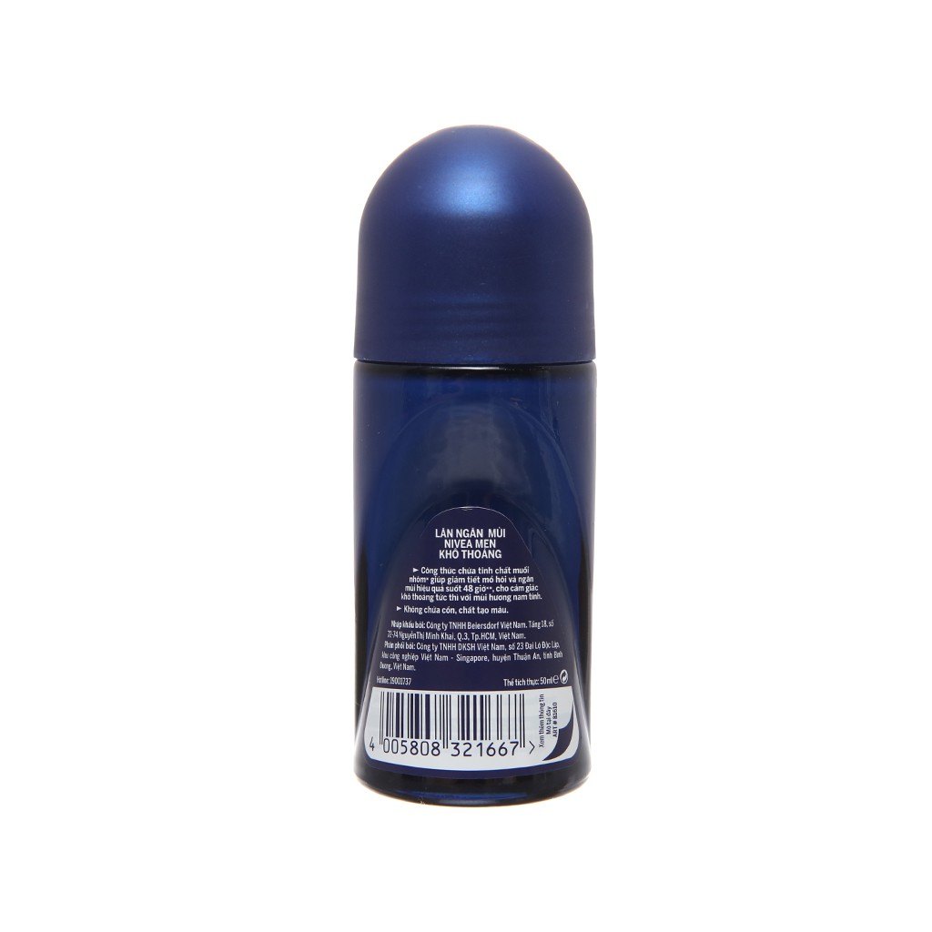 Lăn ngăn mùi Nivea Men khô thoáng 50ml