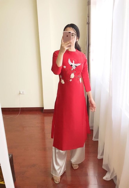 Áo dài gấm cho mẹ