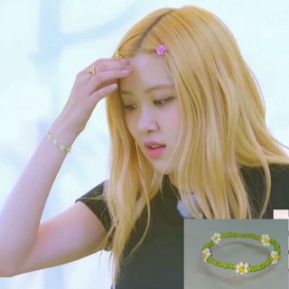Vòng Tay Chuỗi Hạt Rosé Blackpink Hình Hoa Cúc Daisy