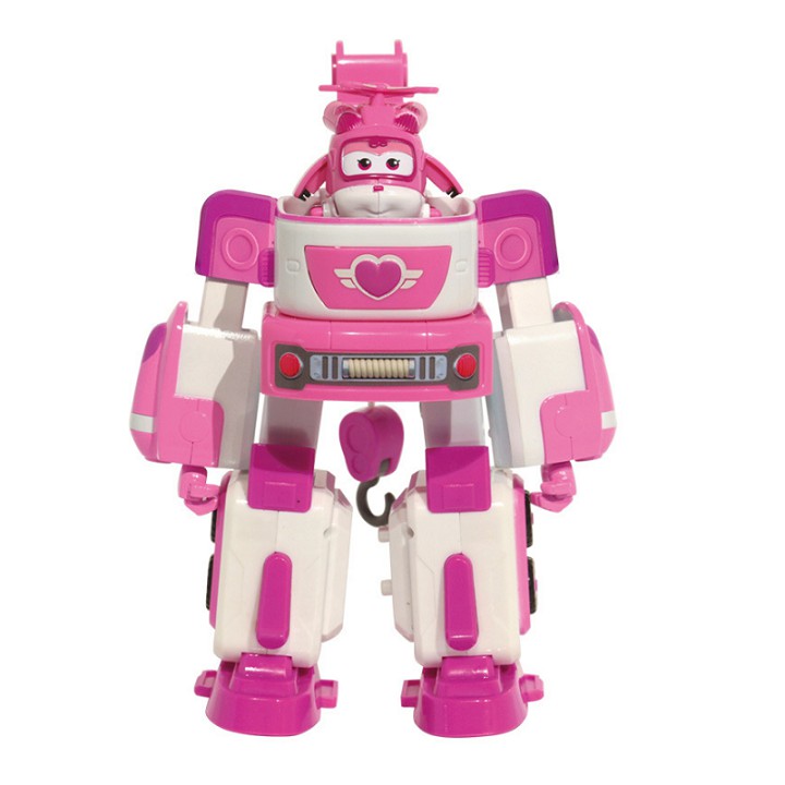 Robot super wings Kết Hợp Xe Cứu Hộ Nhỏ Mô hình Dizzy Lốc Xoáy cỡ lớn