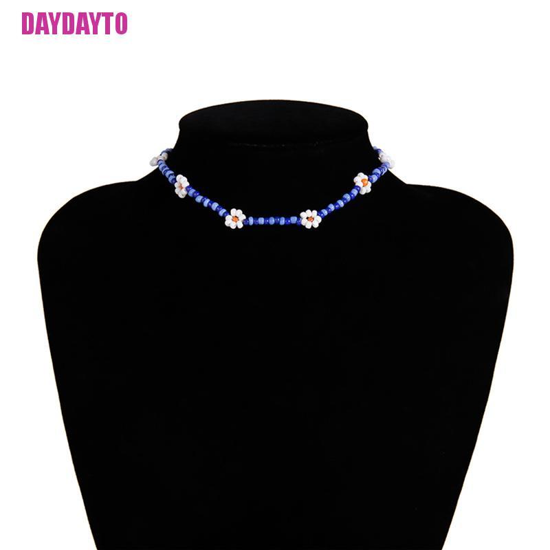 Vòng Cổ Choker Phối Hạt Và Hoa Phong Cách Boho Thời Trang Cho Nữ DIY