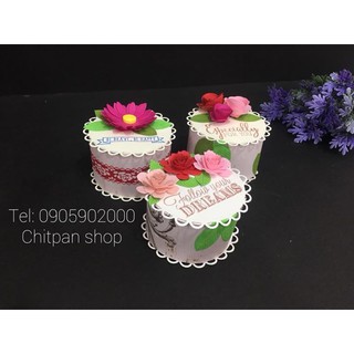 Hộp quà hình bánh kem 1 tầng