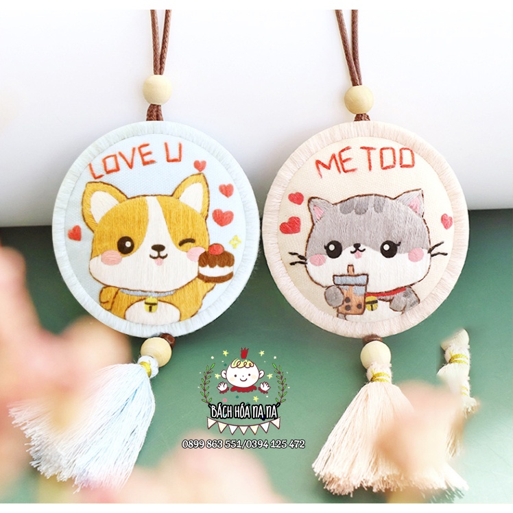 DIY Túi Thơm Họa Tiết Thêu Thủ Công Xinh Xắn Giải trí tình yêu，Hàn tay Tự Thêu - Bách hóa Na Na Handmade