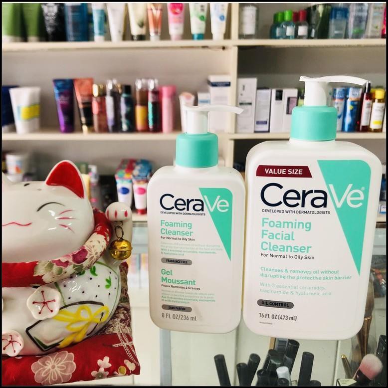 Sữa Rửa Mặt Cerave Foaming - Cerave Facial Cleanser Sạch Sâu Giảm Mụn | BigBuy360 - bigbuy360.vn