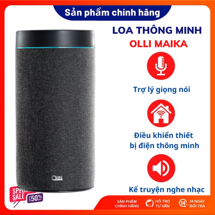 Loa Maika - Loa Thông Minh Bluetooth Olli Maika - Loa Trợ Lý Ảo Thuần Việt , Hỗ Trợ Thiết Bị Nhà Thông Minh-BH 3 Năm