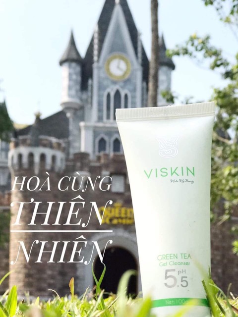 SỮA RỬA MẶT TRÀ XANH VISKIN - pH5.5 - VISKIN GREEN TEA GEL CLEANSER