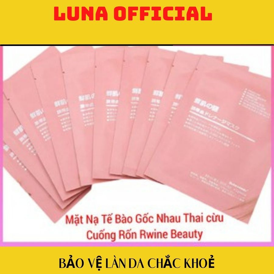 Mặt nạ nhau thai cừu cuống rốn tế bào gốc Nhật Bản Rwine Beauty dưỡng da, cung cấp độ ẩm, tái tạo collagen