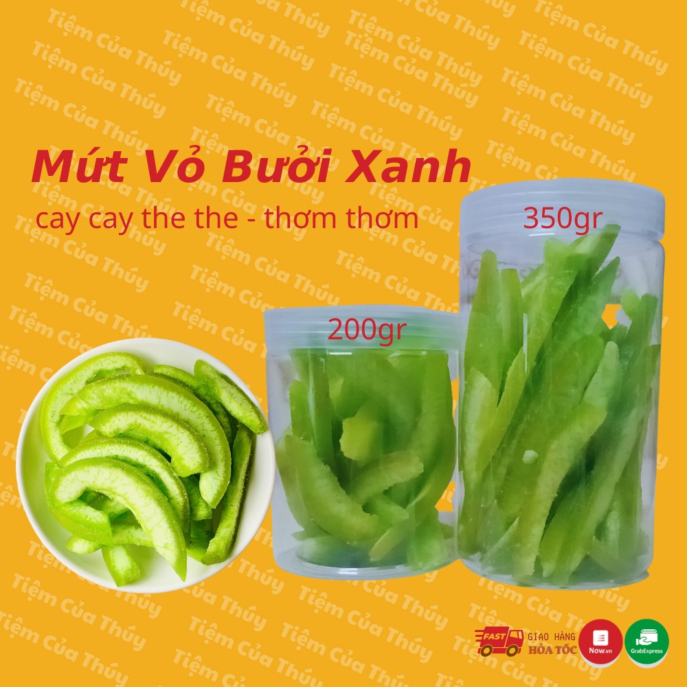 Mứt vỏ bưởi xanh sấy loại 1 cay cay the the thơm mát