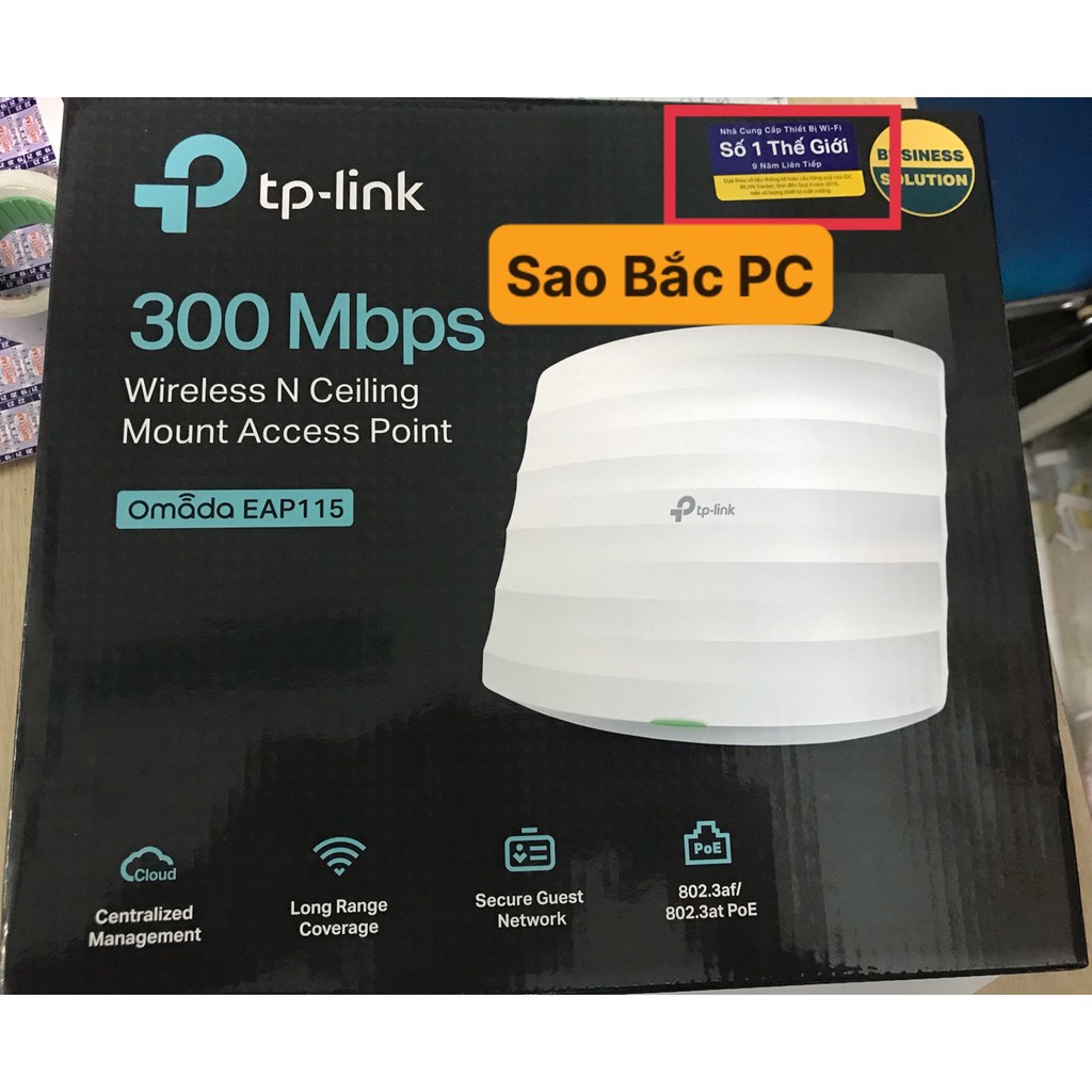 Bộ Phát Sóng Wifi Gắn Trần Tplink EAP115 - Hàng Chuẩn Hãng