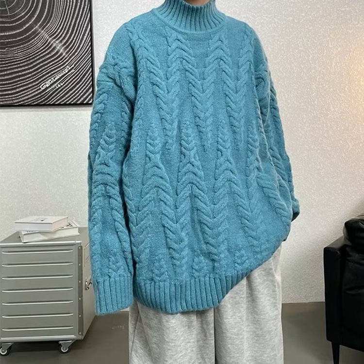 Áo sweater Cổ Tròn Dáng Rộng Màu Sắc Đơn Giản Cho Nam Giới