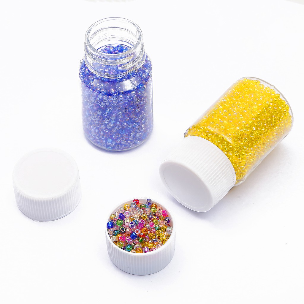 Set 3000 hạt xỏ lỗ 2mm nhiều màu sắc dùng làm trang sức DIY