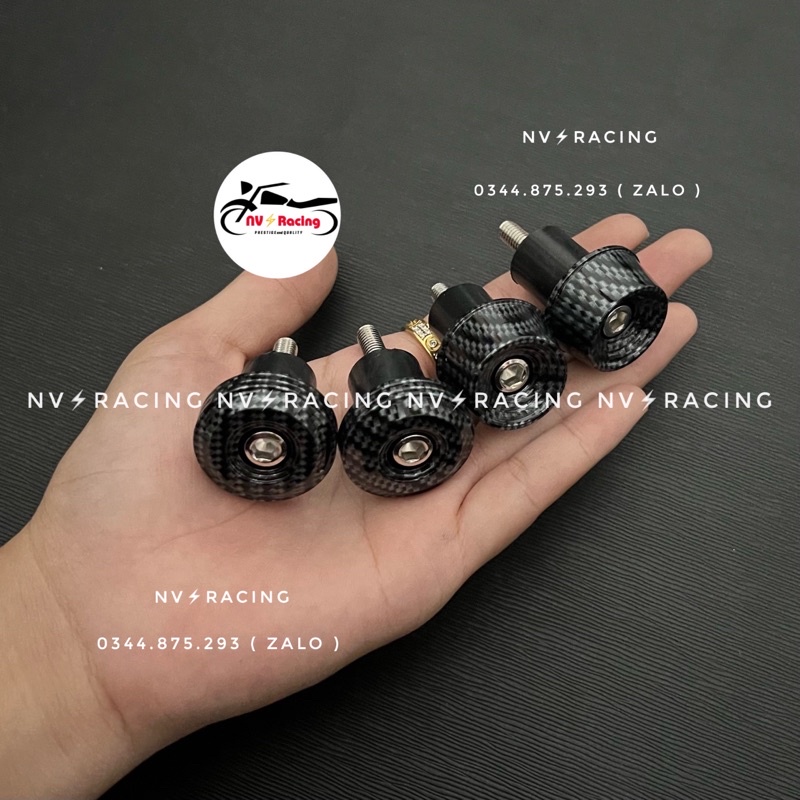 Bộ gù tay lái nhôm nhúng Carbon gắn thông dụng nhiều dòng xe