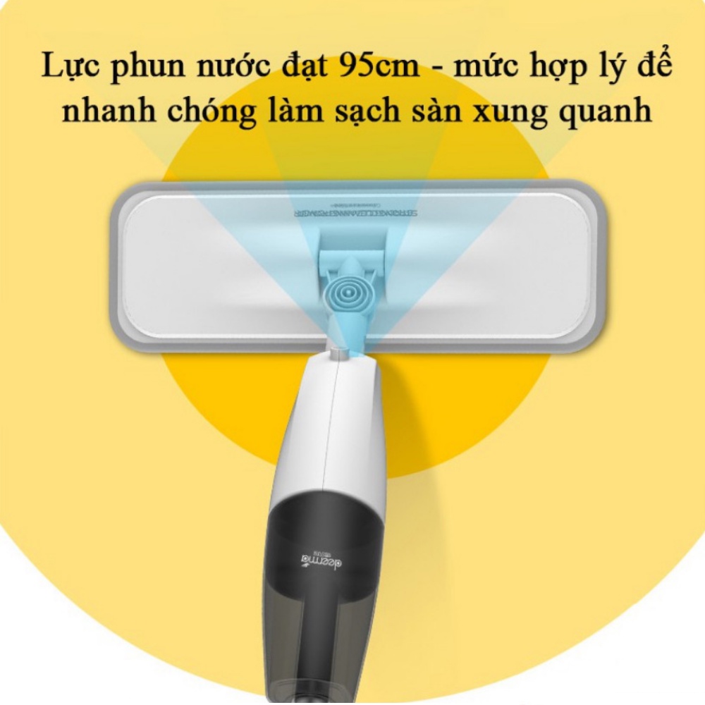 Cây Lau Nhà Phun Nước XIAOMI DEERMA SPRAY TB800 - Đầu lau xoay 360 độ tiện lợi , Bình chưa lớn 350ml - Bảo hành 2 năm