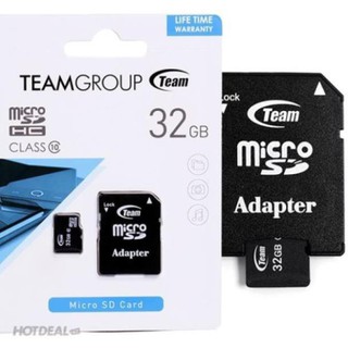 Thẻ Nhớ Micro SDHC Team Group Class10 32GB  Adapter
