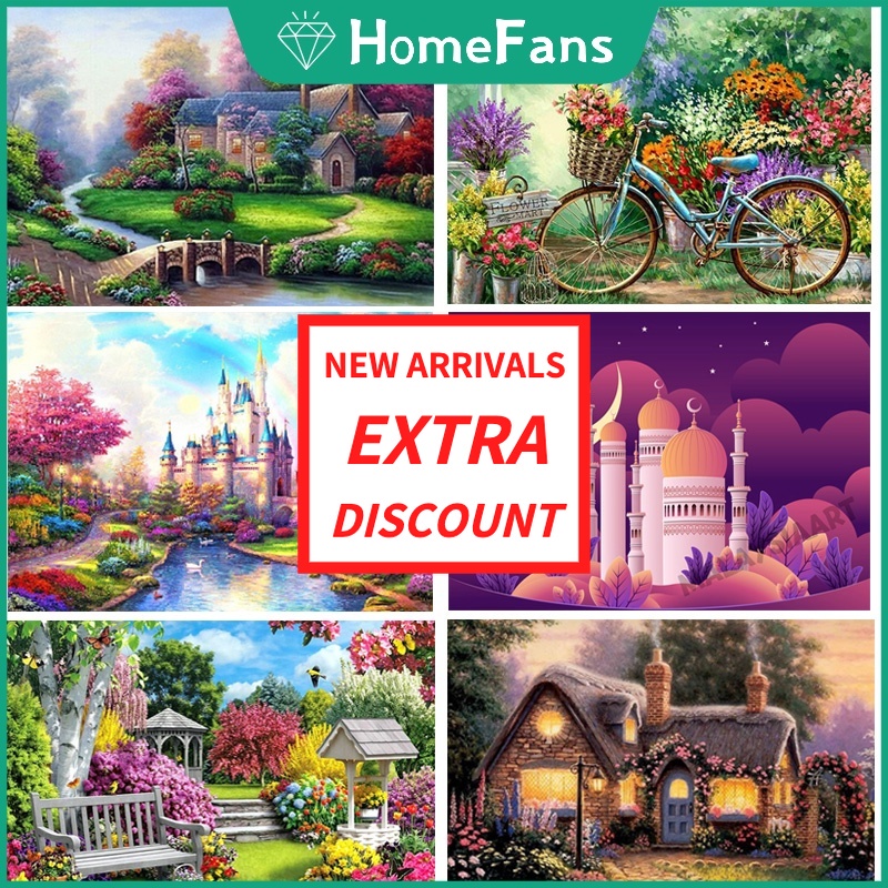 Bộ tranh đính đá tự làm kích thước 40*50CM trang trí tường