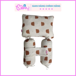 Gối xô sơ sinh Meru gối xô muslin cao cấp gối xô organic cho bé - Meru Kids