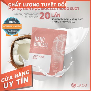 Combo 6 Miếng Mặt Nạ Nano Biocell Laco DNA - 100% Từ Dừa Tươi Lên Men,Dưỡng Chất Gấp 20 Lần Mặt Nạ Thường .