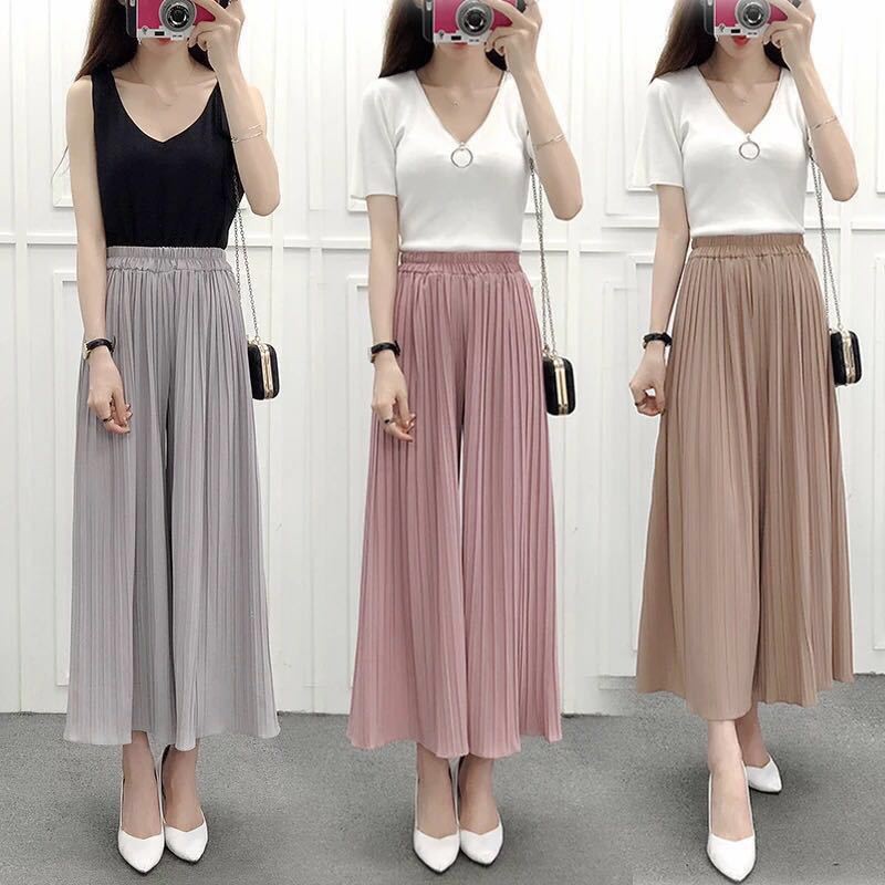 Quần Chiffon Nữ Ống Rộng Palazo Thời Trang