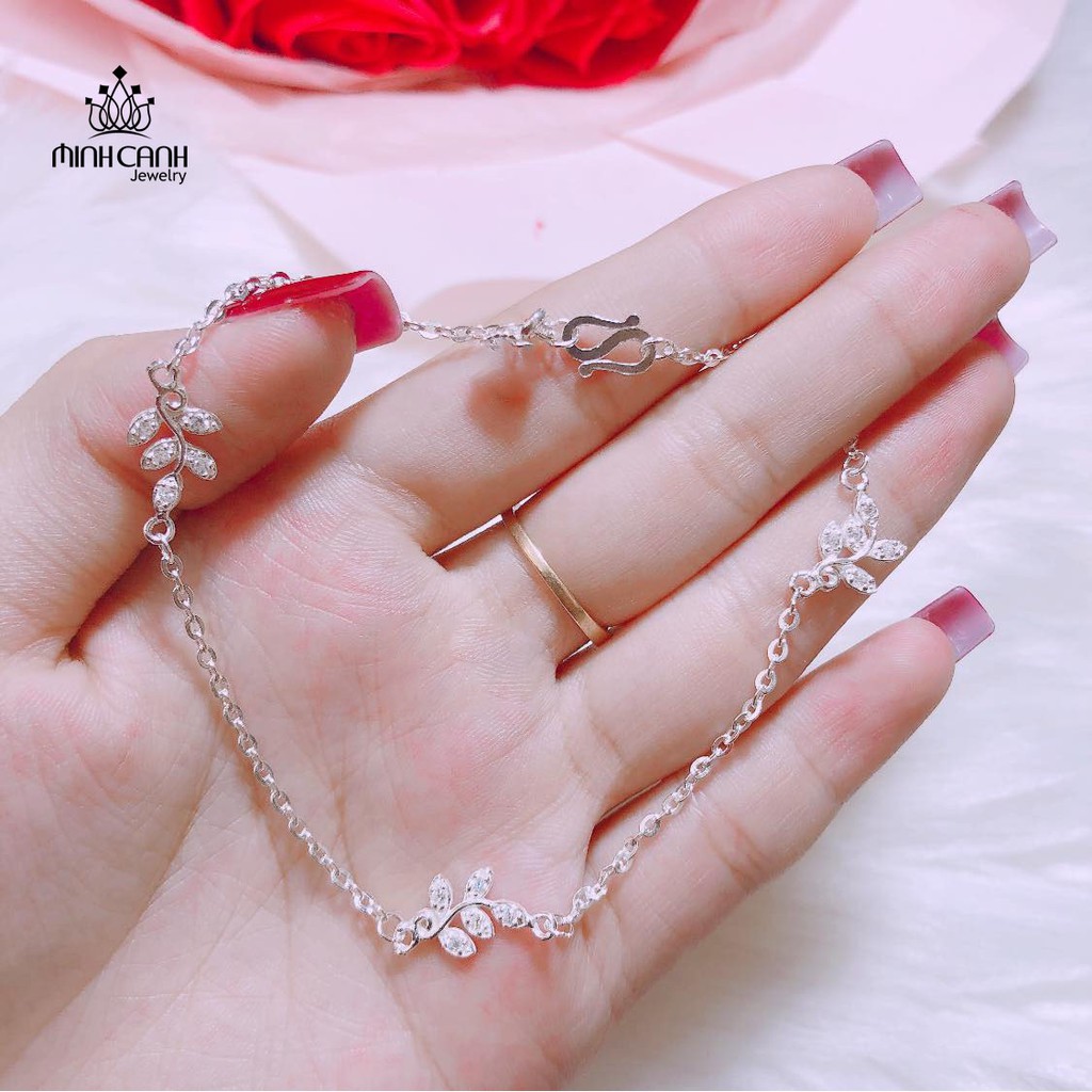 Lắc Chân Bạc Chiếc Lá Nhỏ - Minh Canh Jewelry