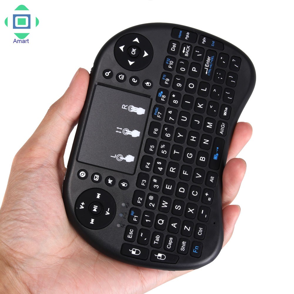 Tay cầm điều khiển có bàn phím không dây có kết nối bluetooth Mini cho máy tính/ Tivi thông minh
