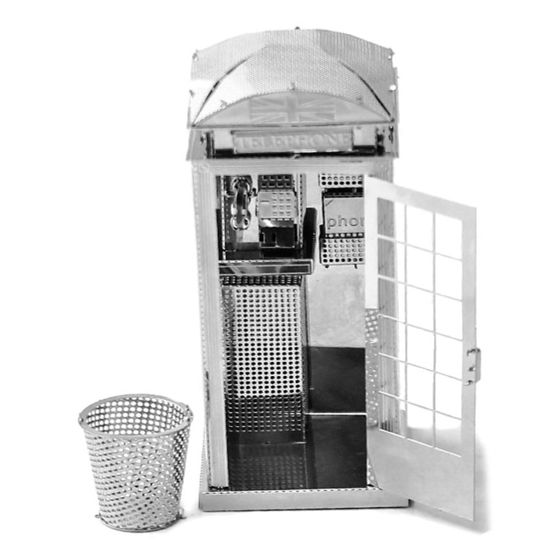 Mô Hình Lắp Ghép kim Loại 3D Hộp điện thoại nước Anh - Kiosk 2