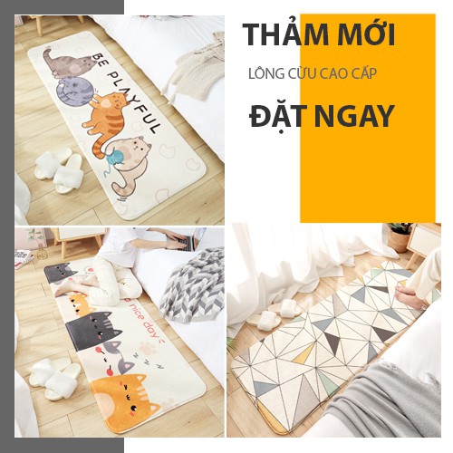 THẢM phòng ngủ/ Thảm chùi chân lau chân dài trang trí mẫu dễ thương cao cấp