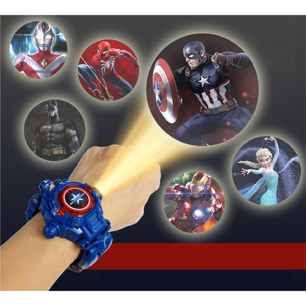 CÓ CHIẾU HÌNH - Đồng Hồ Biến Hình Các Nhân Vật Siêu Anh Hùng Venger / Elsa Đeo Tay Cho Bé Trai/ Bé Gái | BigBuy360 - bigbuy360.vn