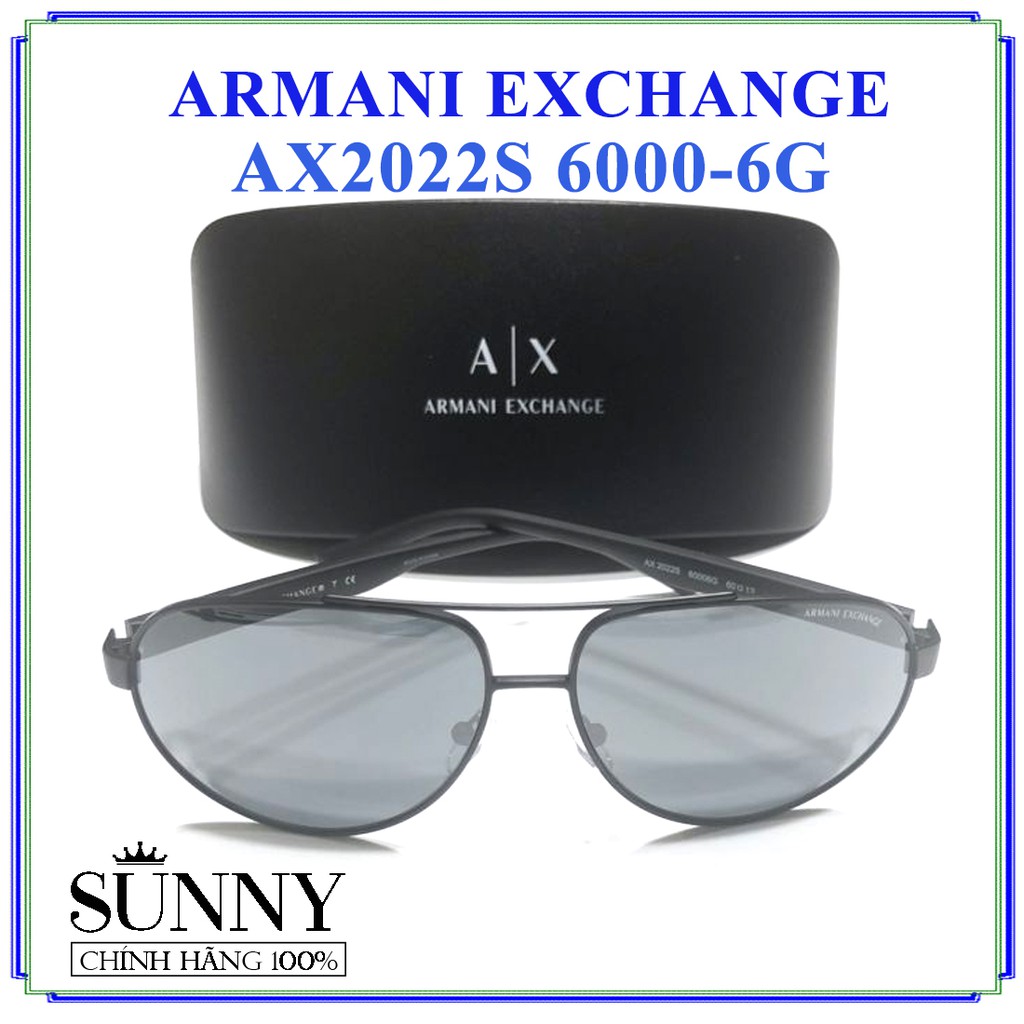 Kính mát Armani Exchange AX2022S chính hãng Italy, bảo hành toàn quốc