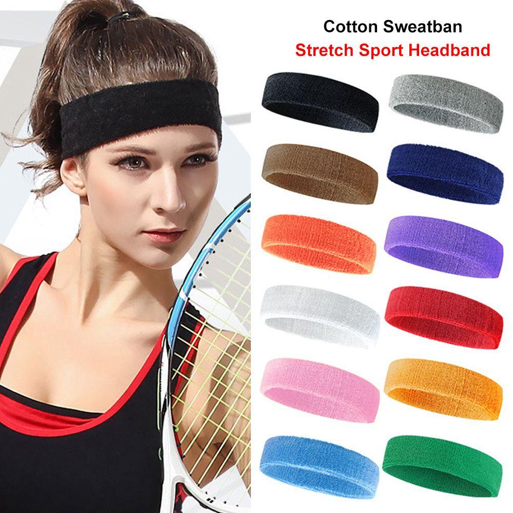 Yve Băng Đô Đeo Đầu Cotton Thấm Hút Mồ Hôi / Bóng Rổ / Tennis Co Giãn Dành Cho Nam Nữ Chạy Bộ