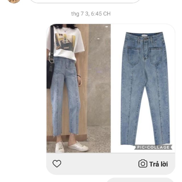 Jeans m sz S gân sz M