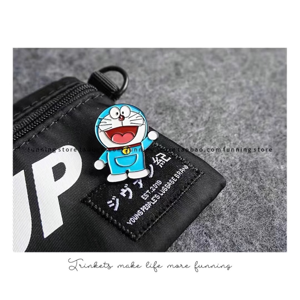 Ghim Cài Áo Kim Loại Hoạt Hình Doraemon Dễ Thương