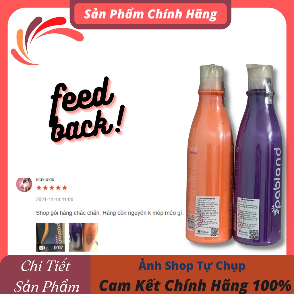 Căp dầu gội xả PABLAND 750ml keratin sạch gàu suôn mềm mượt tóc chính hãng