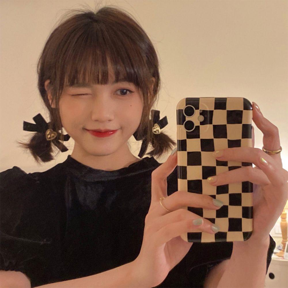 Kẹp Tóc Đính Nơ Thiết Kế Đơn Giản Thời Trang Thu Đông Xinh Xắn WMES15H Cho Nữ