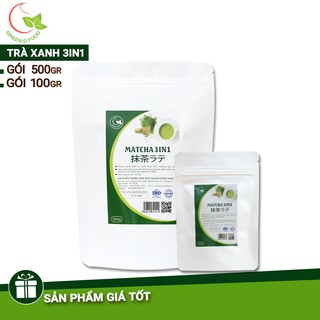 Combo Bột trà xanh sữa 3in1 GreenD Food 500g + 100g