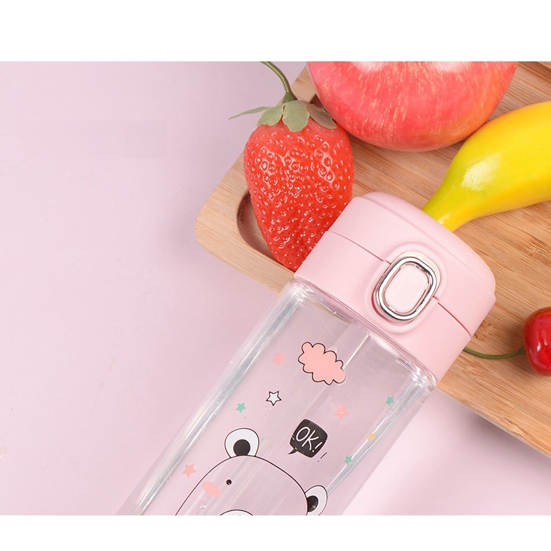 Bình nhựa đựng nước cho bé 350ml- Tặng kèm nhiều Sticker