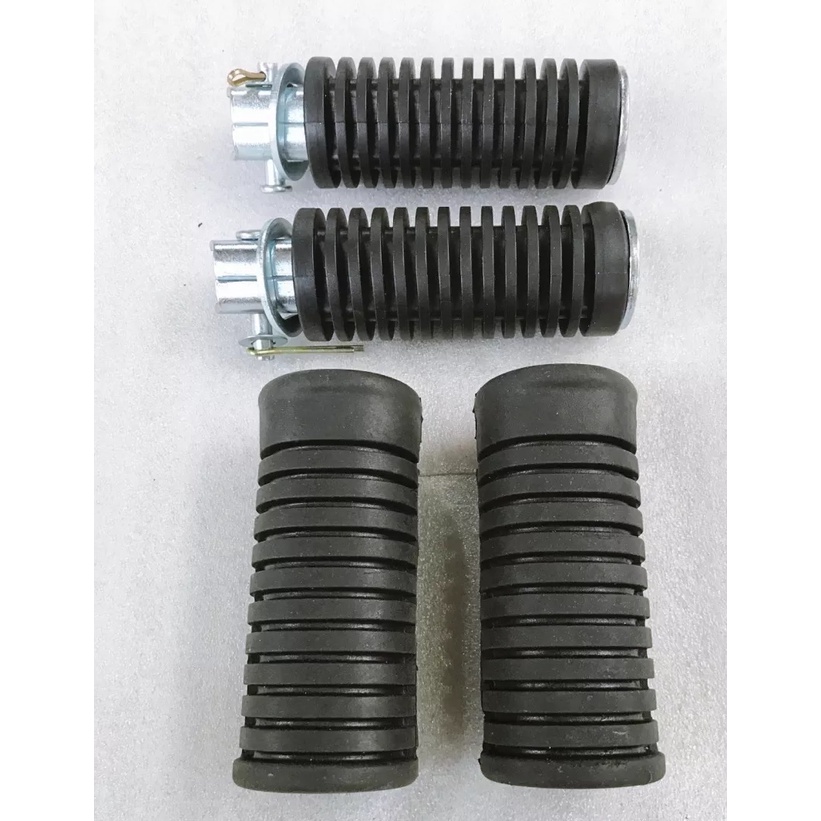 BỘ GÁC CHÂN TRƯỚC VÀ SAU DREAM, CUP CÁC ĐỜI - MÀU ĐEN CAO SU HÀNG CAO CẤP SẮT DÀY XI SÁNG BÓNG DÙNG CHO NHIỀU ĐỜI XE